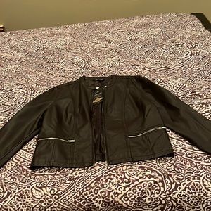 Never worn faux leather jacket!